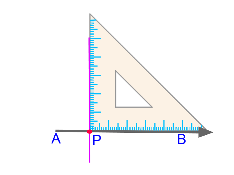 perpendicular using set squares