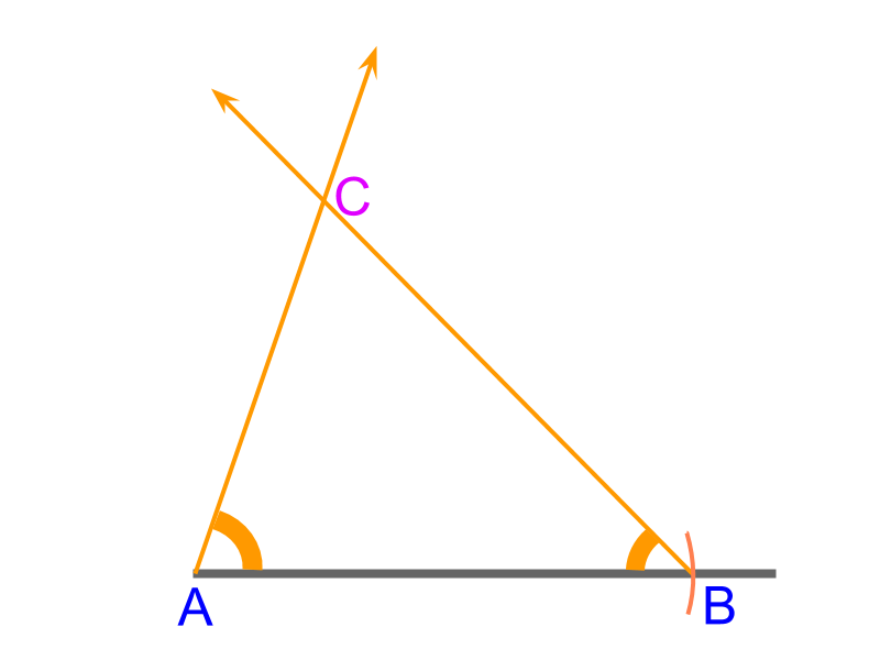 construction of triangle asa