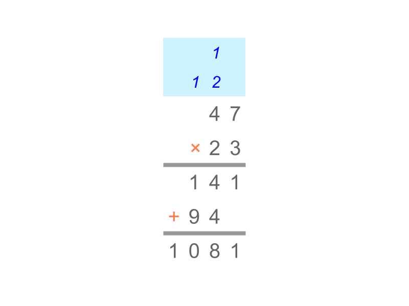 multiplication of larger two digit numbers